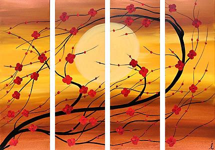 Dafen Oil Painting on canvas flower -set103